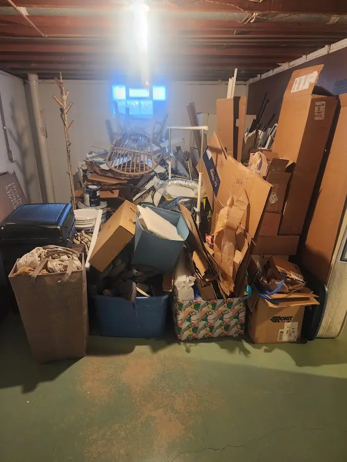 Roll-off dumpster container at job site for 4 Yard Dumpster Rental in Weiser